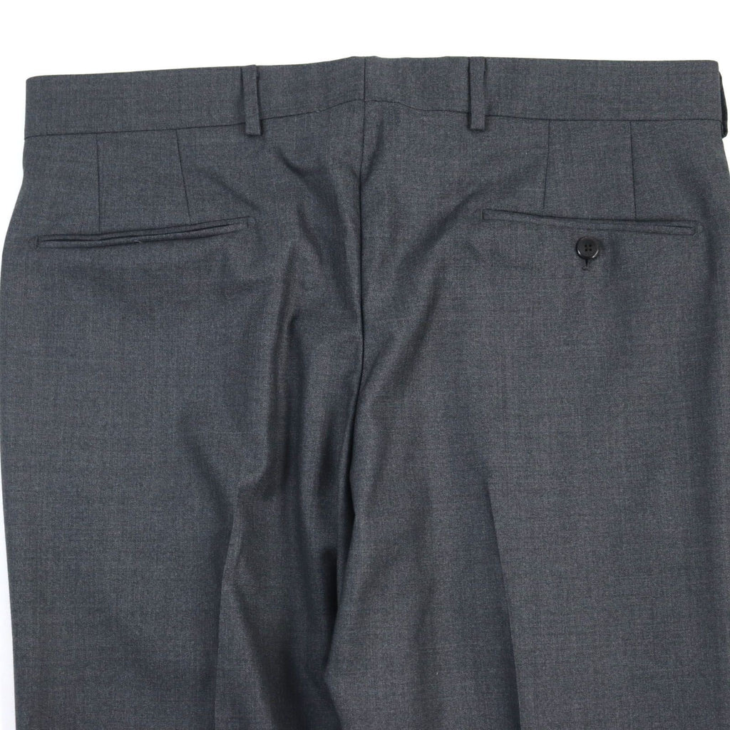 Louis Vuitton Silk Blend LV Logo Embroidery Double Breasted Jacket Pants Suit Grey Size 50