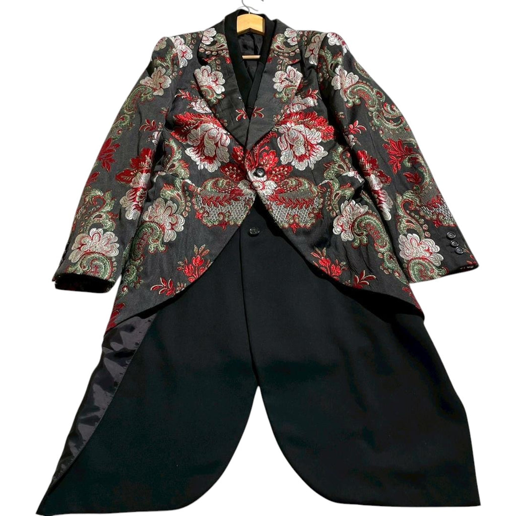 COMME des GARÇONS HOMME PLUS 2019AW Floral Embroidery Layered Tailcoat Jacket Size S
