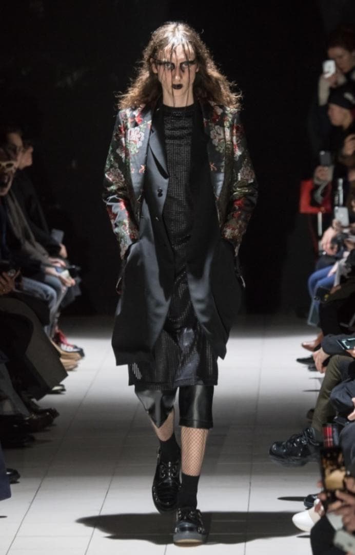 COMME des GARÇONS HOMME PLUS 2019AW Floral Embroidery Layered Tailcoat Jacket Size S