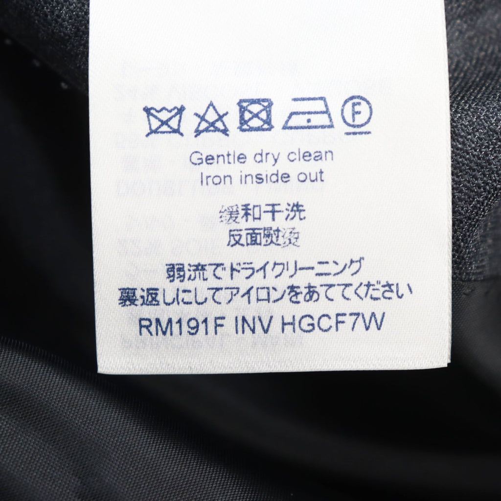 NWT LOUIS VUITTON HGCF7W Silk Blend LV Logo Embroidery Peaked Lapel Double Breasted Suit Setup Grey Size 50