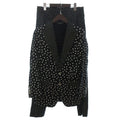 DOLCE & GABBANA TAORMINA Single Suit Setup Tailored Jacket & Slacks Dot Pattern Black Size 46