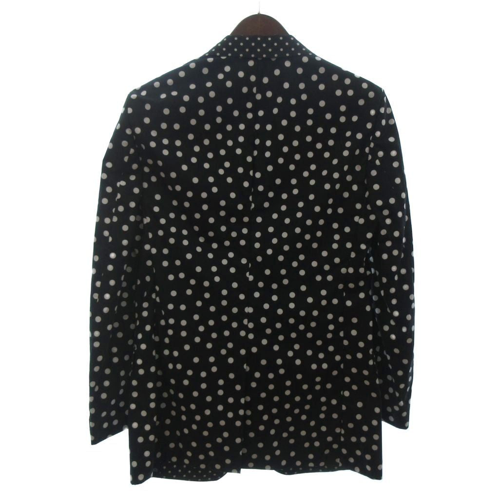 DOLCE & GABBANA TAORMINA Single Suit Setup Tailored Jacket & Slacks Dot Pattern Black Size 46