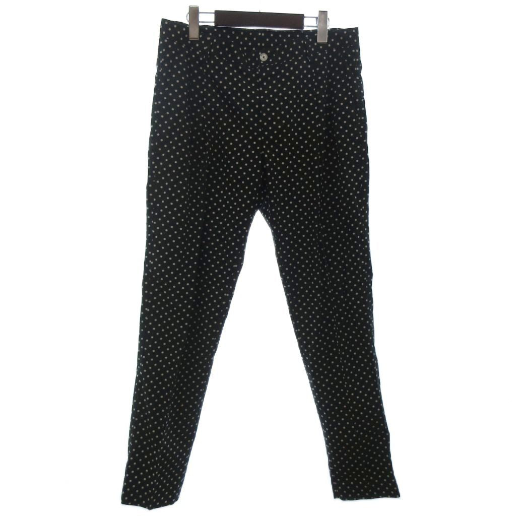DOLCE & GABBANA TAORMINA Single Suit Setup Tailored Jacket & Slacks Dot Pattern Black Size 46