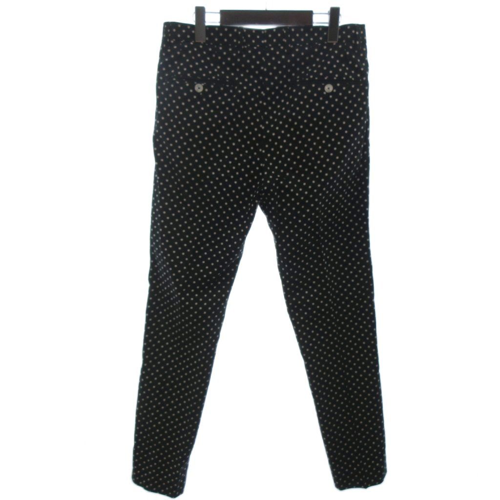 DOLCE & GABBANA TAORMINA Single Suit Setup Tailored Jacket & Slacks Dot Pattern Black Size 46