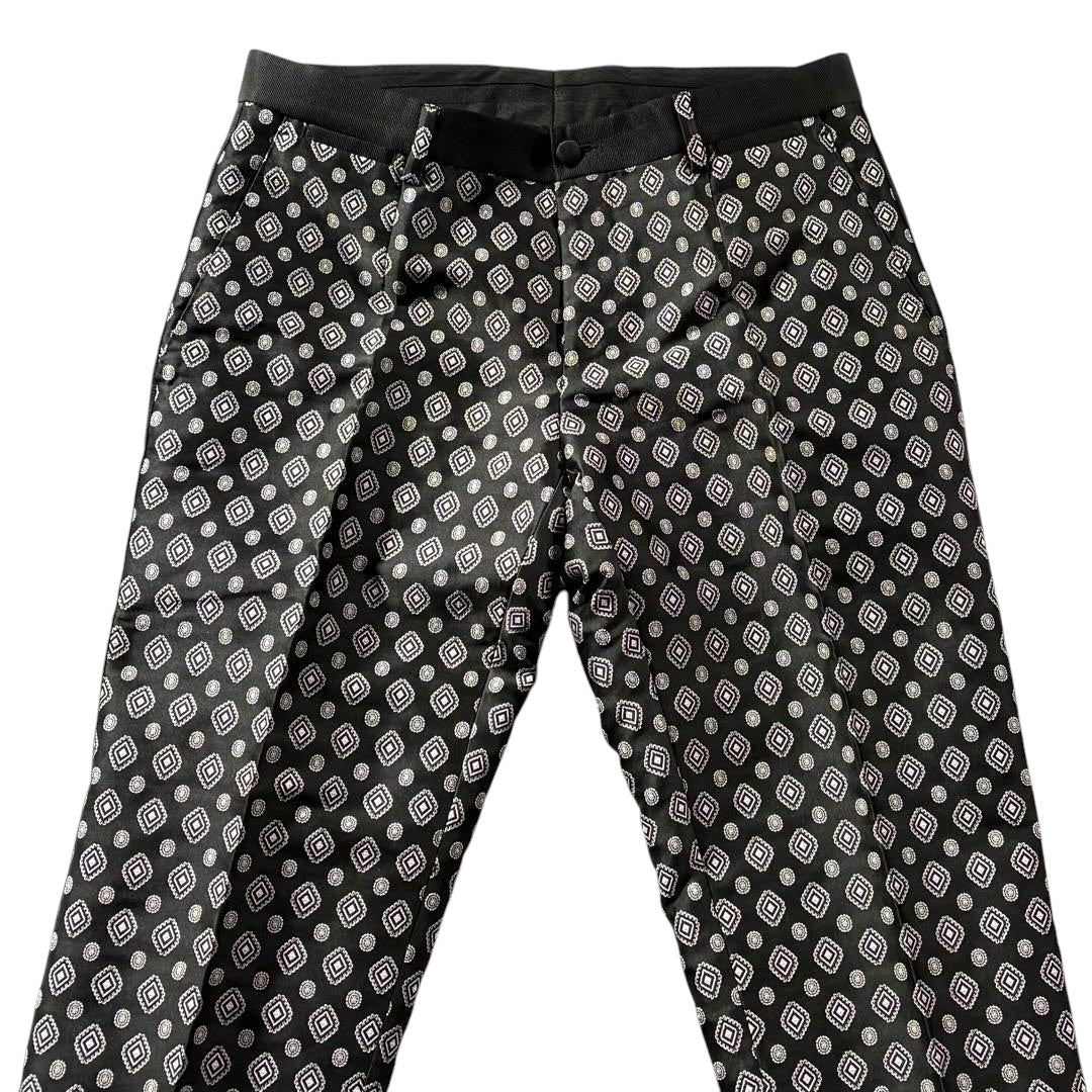 DOLCE & GABBANA All-Over Pattern Dress Suit Setup Size 46