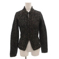 CHANEL 03A P21873V1381 Knit Tweed Alpaca Wool Blend Lame Coco Mark Jacket Size 36