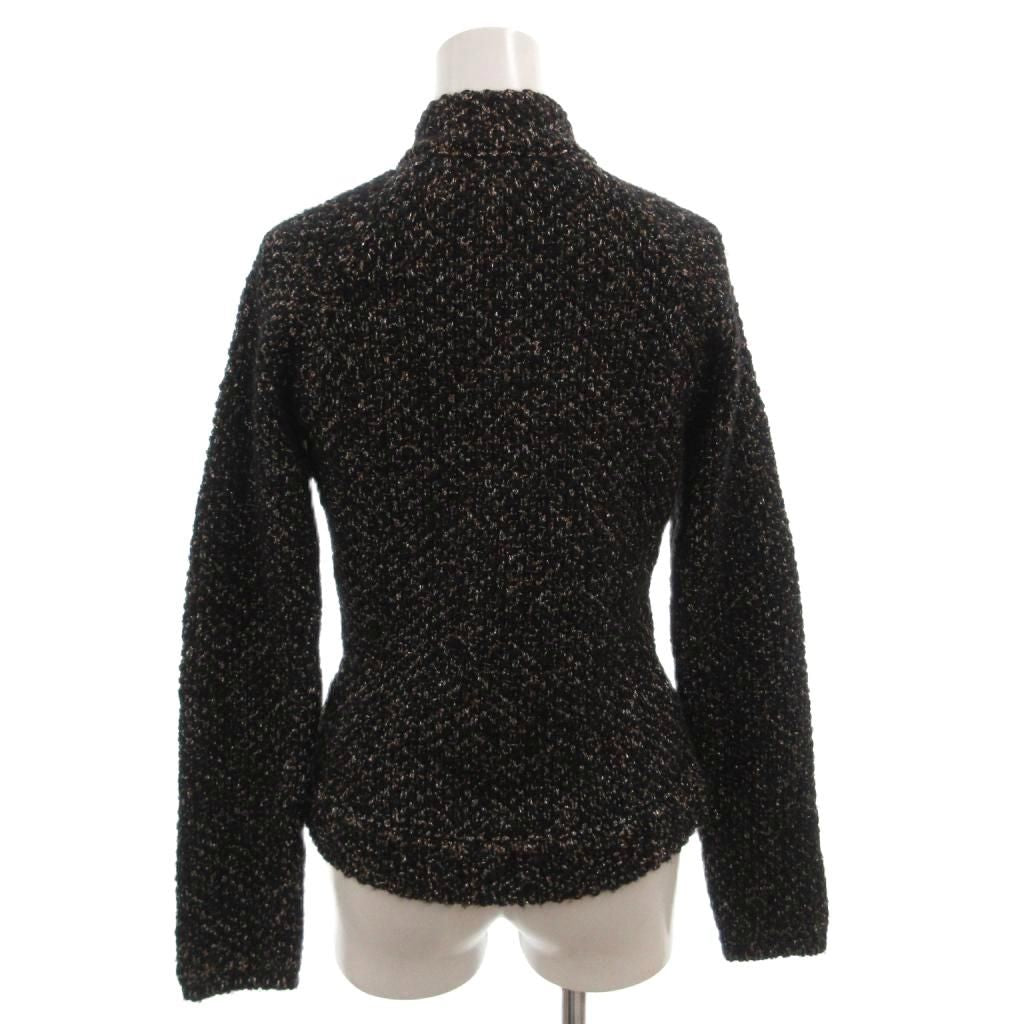 CHANEL 03A P21873V1381 Knit Tweed Alpaca Wool Blend Lame Coco Mark Jacket Size 36