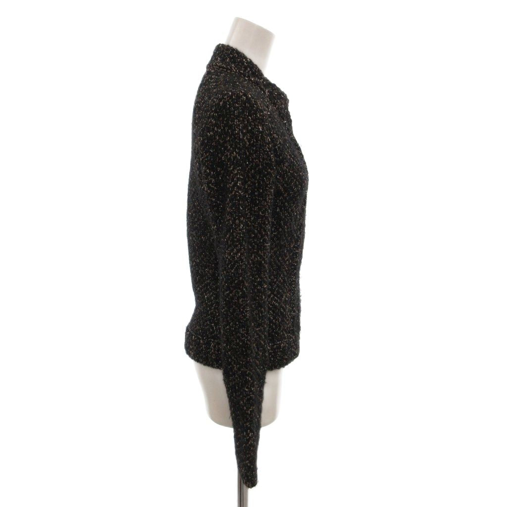CHANEL 03A P21873V1381 Knit Tweed Alpaca Wool Blend Lame Coco Mark Jacket Size 36