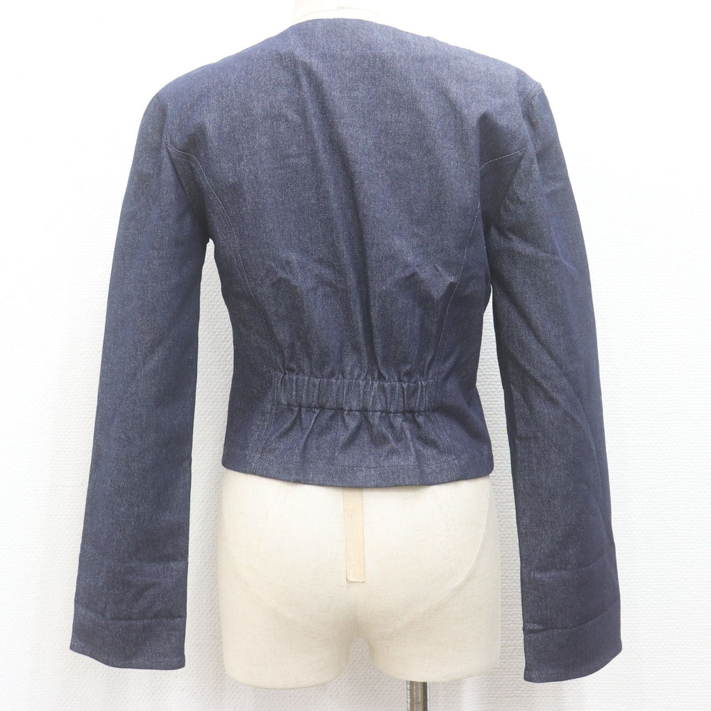 CHANEL 00C Cruise IDENTIFICATION Lame Denim Jacket Size 38