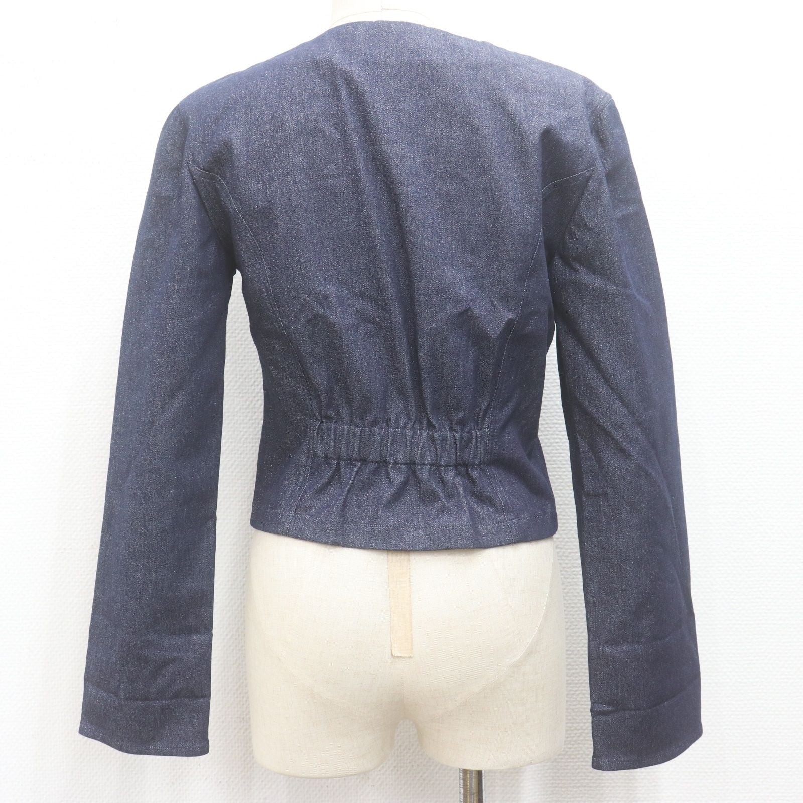 CHANEL 00C Cruise IDENTIFICATION Lame Denim Jacket Size 38