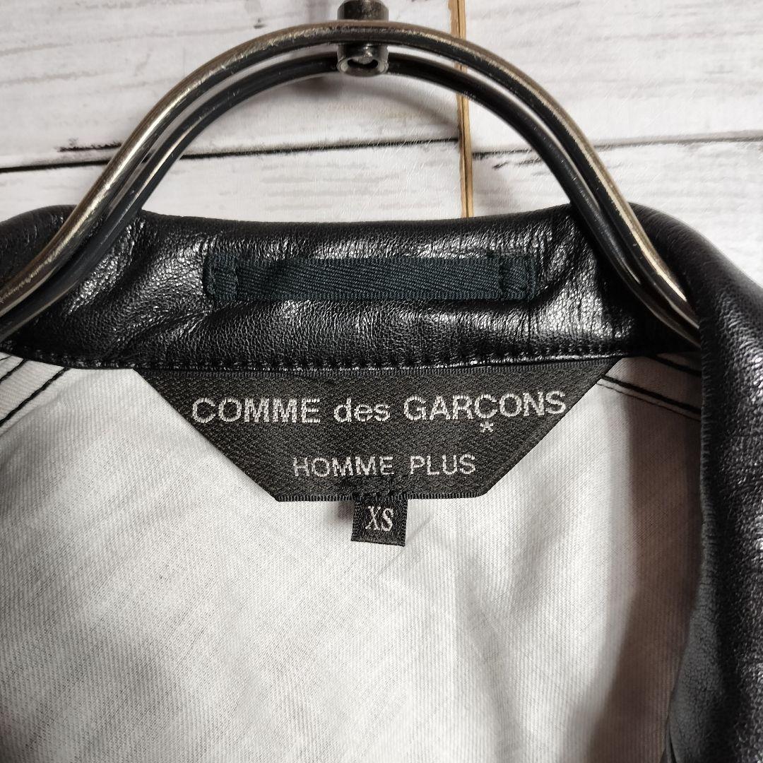 COMME des GARÇONS HOMME PLUS Twisted Fake Leather Stand Collar Jacket Size XS