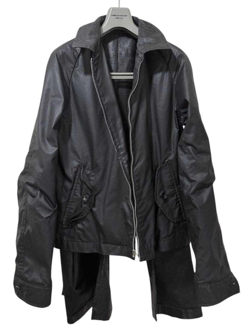 COMME des GARÇONS HOMME PLUS 2021AW 2-Way Python-Effect Leather Jacket