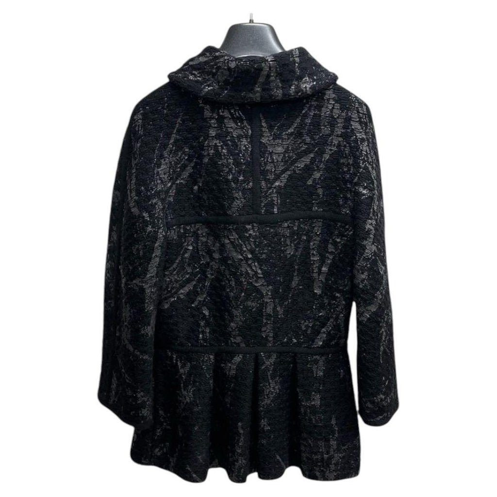 Chanel Coco Button Wool Painted Peplum Knit Jacket
