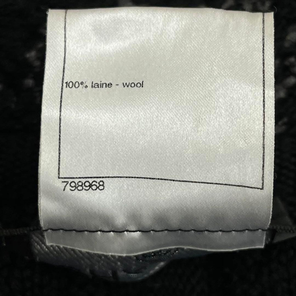Chanel Coco Button Wool Painted Peplum Knit Jacket