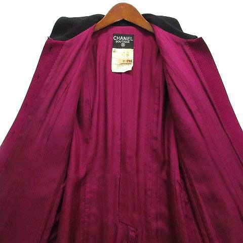 CHANEL BOUTIQUE Embossed Wool Long Jacket
