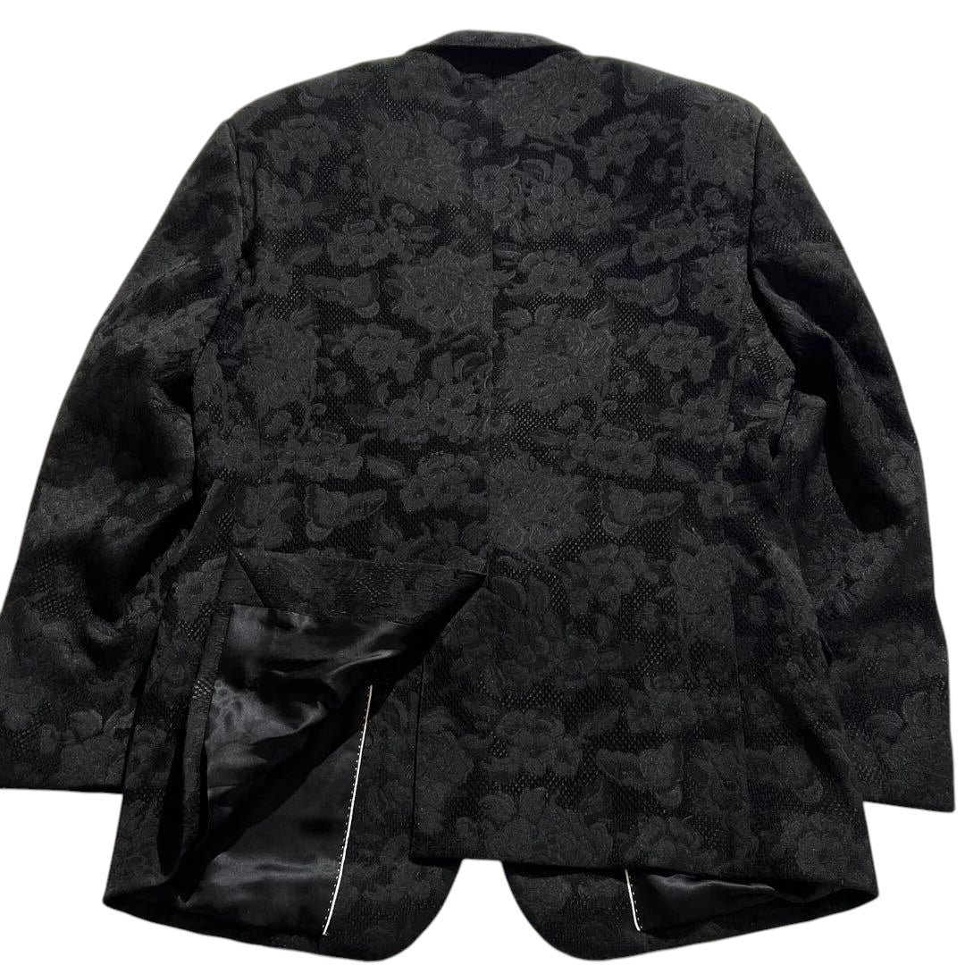 DOLCE & GABBANA Lace Fabric Jacket & Pants Suit Setup Men's