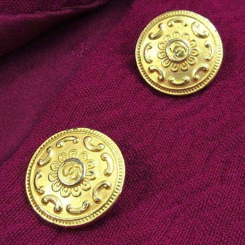 CHANEL BOUTIQUE Embossed Wool Long Jacket