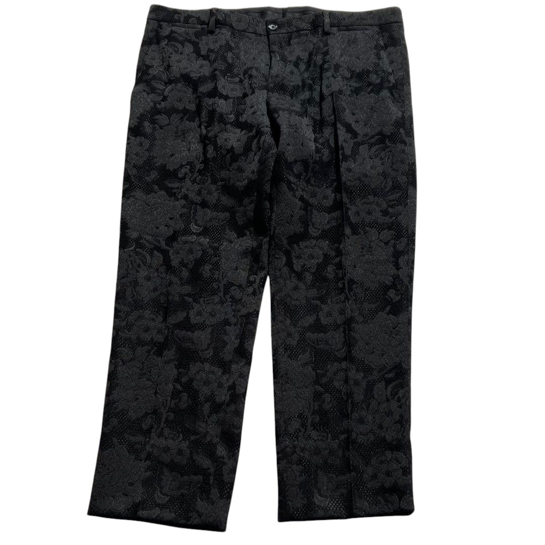 DOLCE & GABBANA Lace Fabric Jacket & Pants Suit Setup Men's