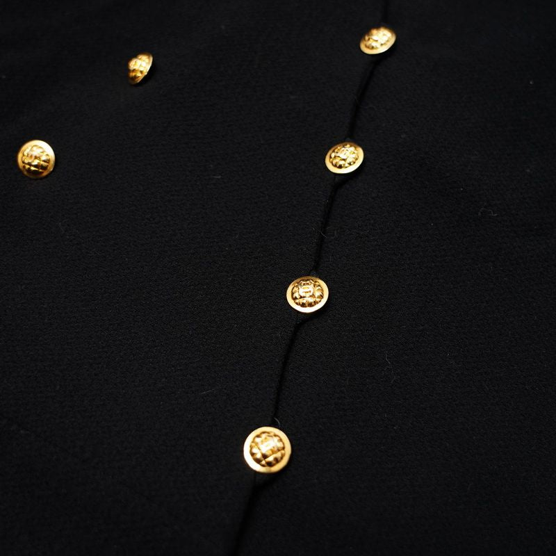 CHANEL Vintage Skirt Suit Set Up Tailored Jacket Blazer Size 40