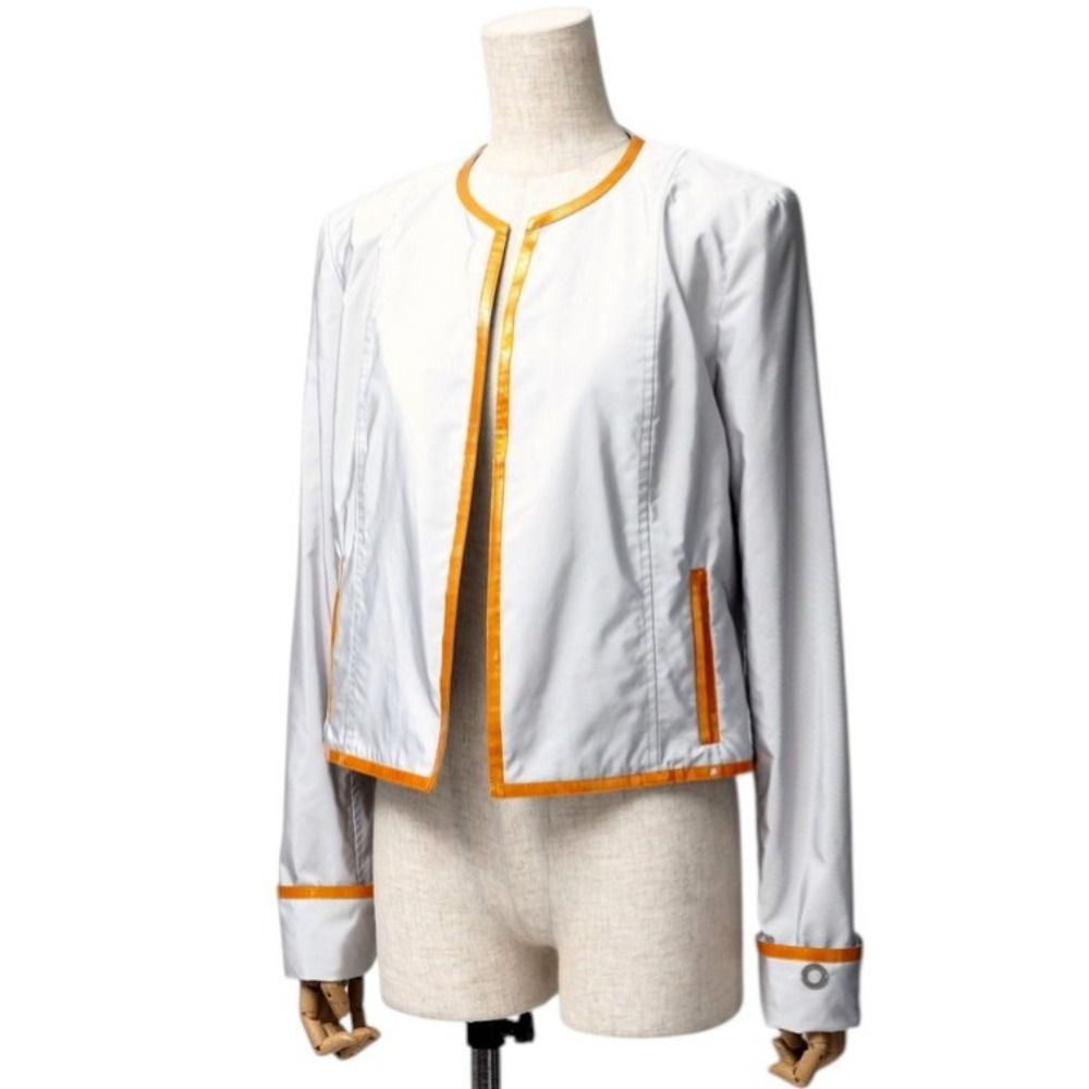 CHANEL No-Collar Jacket Size 40