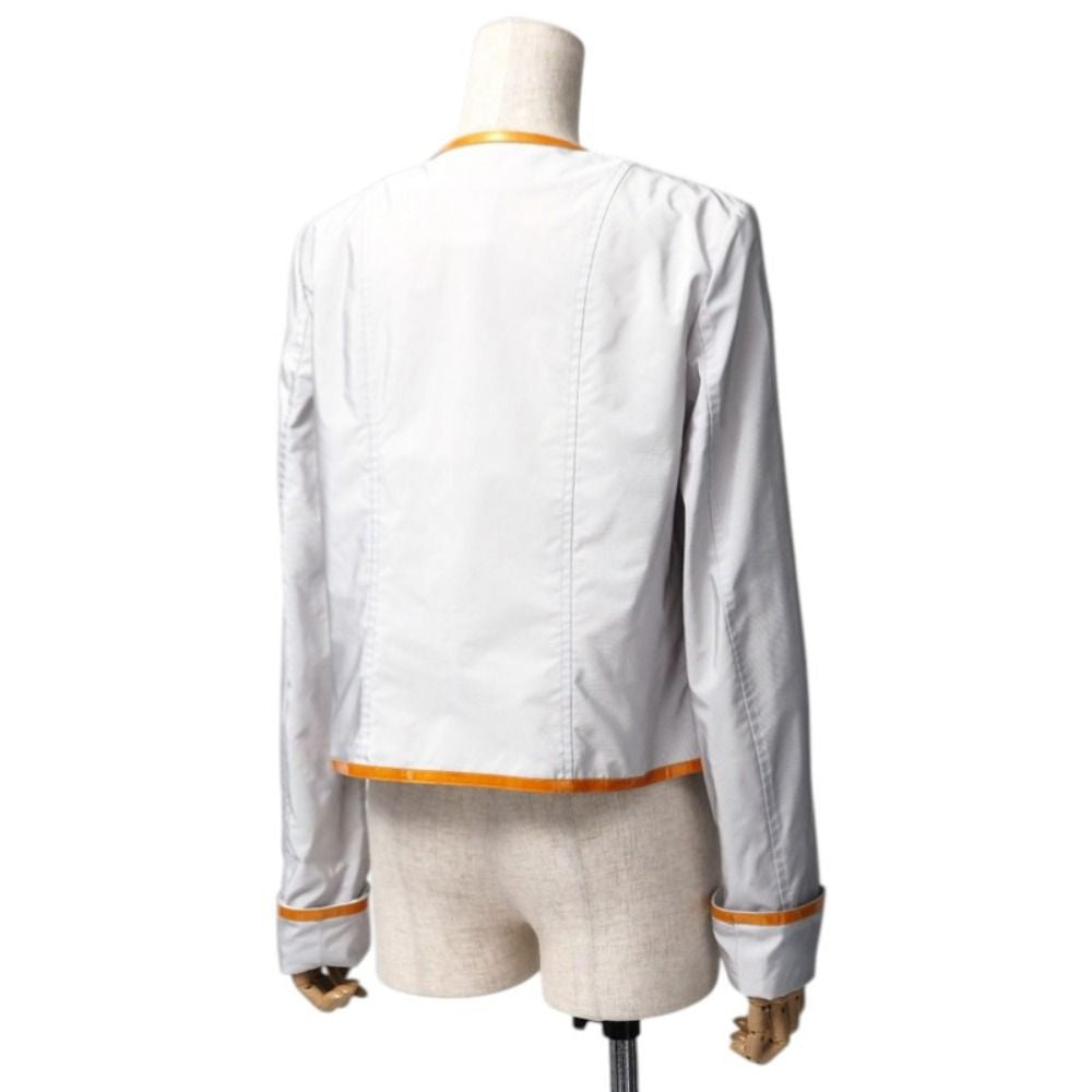 CHANEL No-Collar Jacket Size 40