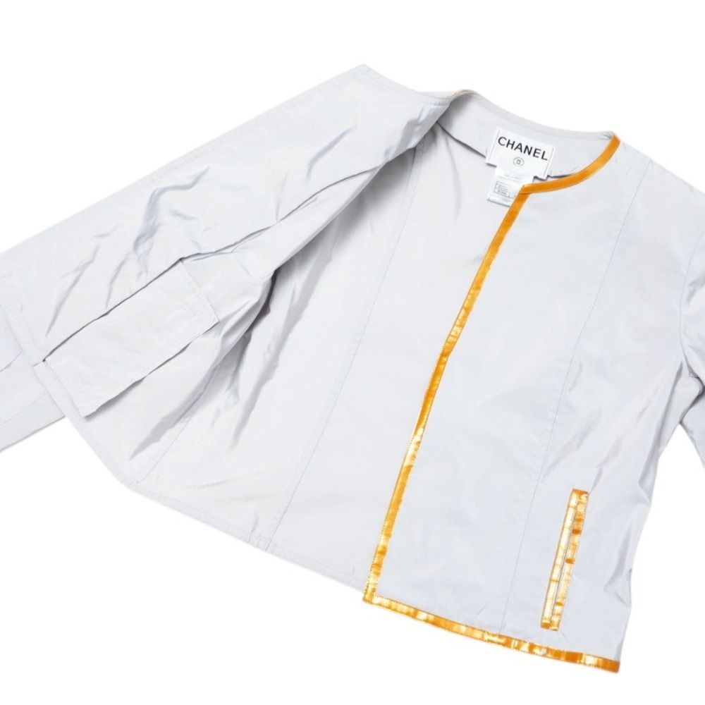 CHANEL No-Collar Jacket Size 40