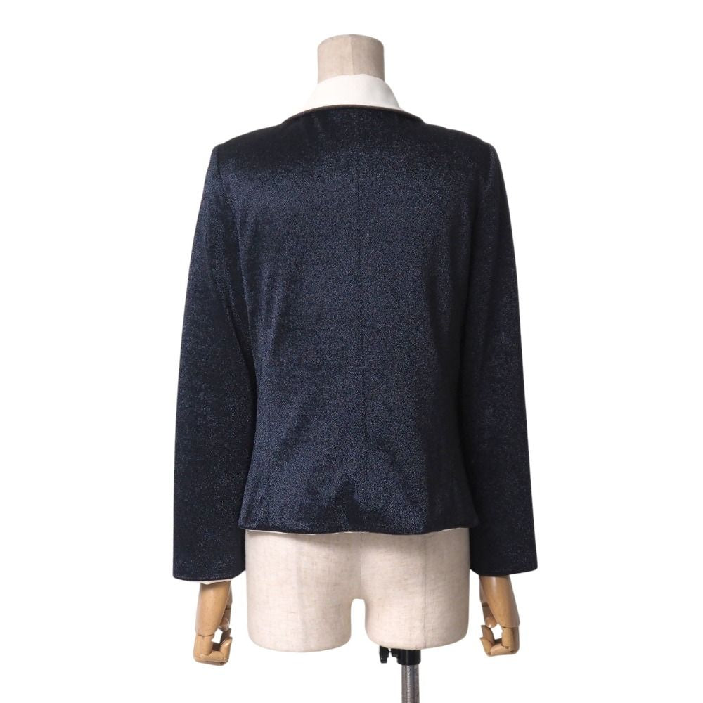 CHANEL Tailored Jacket Gripoix Buttonless Size 34