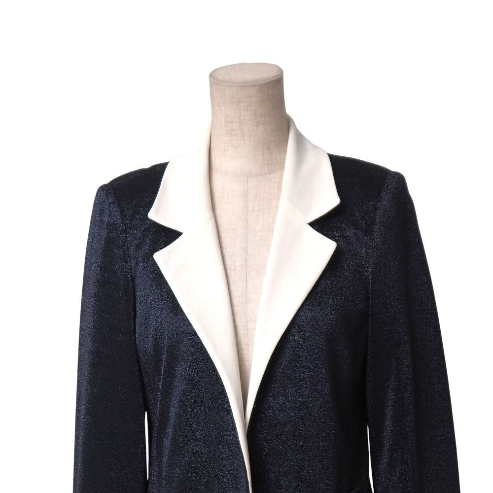CHANEL Tailored Jacket Gripoix Buttonless Size 34