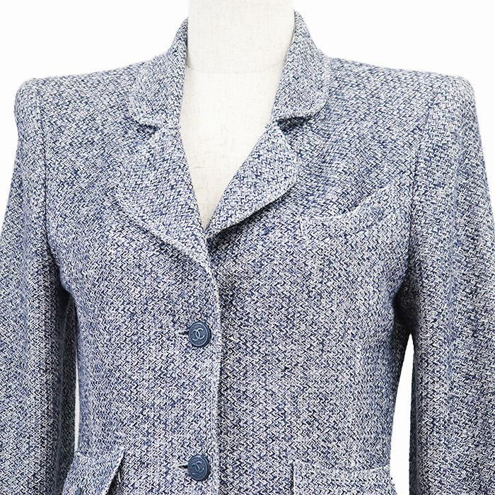 CHANEL Jacket 03P P21056 Mixed Tweed Size 38