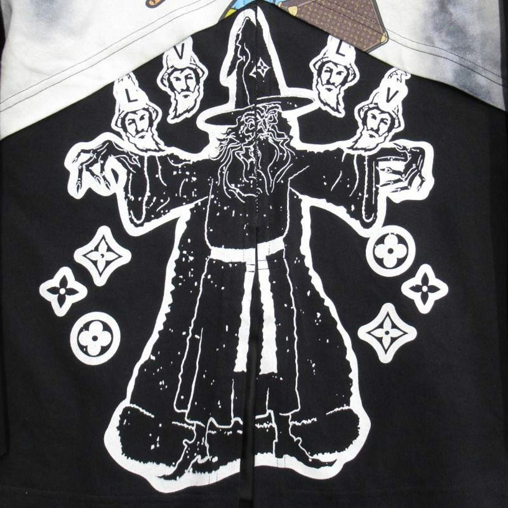 LOUIS VUITTON Hybrid T-Shirt Tailored Jacket Docking LV Logo Monogram Size 50 Black