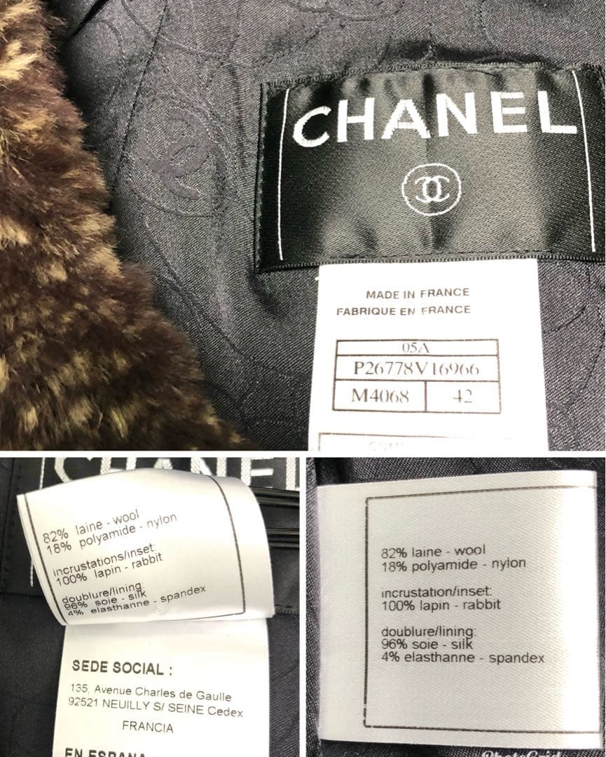 CHANEL Fur-Trimmed Jacket Size 42 (M)