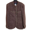 CHANEL Tweed Collarless Jacket Size 38