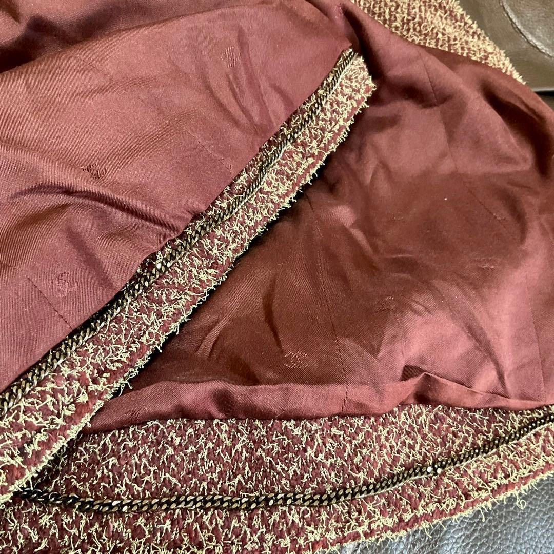 CHANEL Tweed Collarless Jacket Size 38