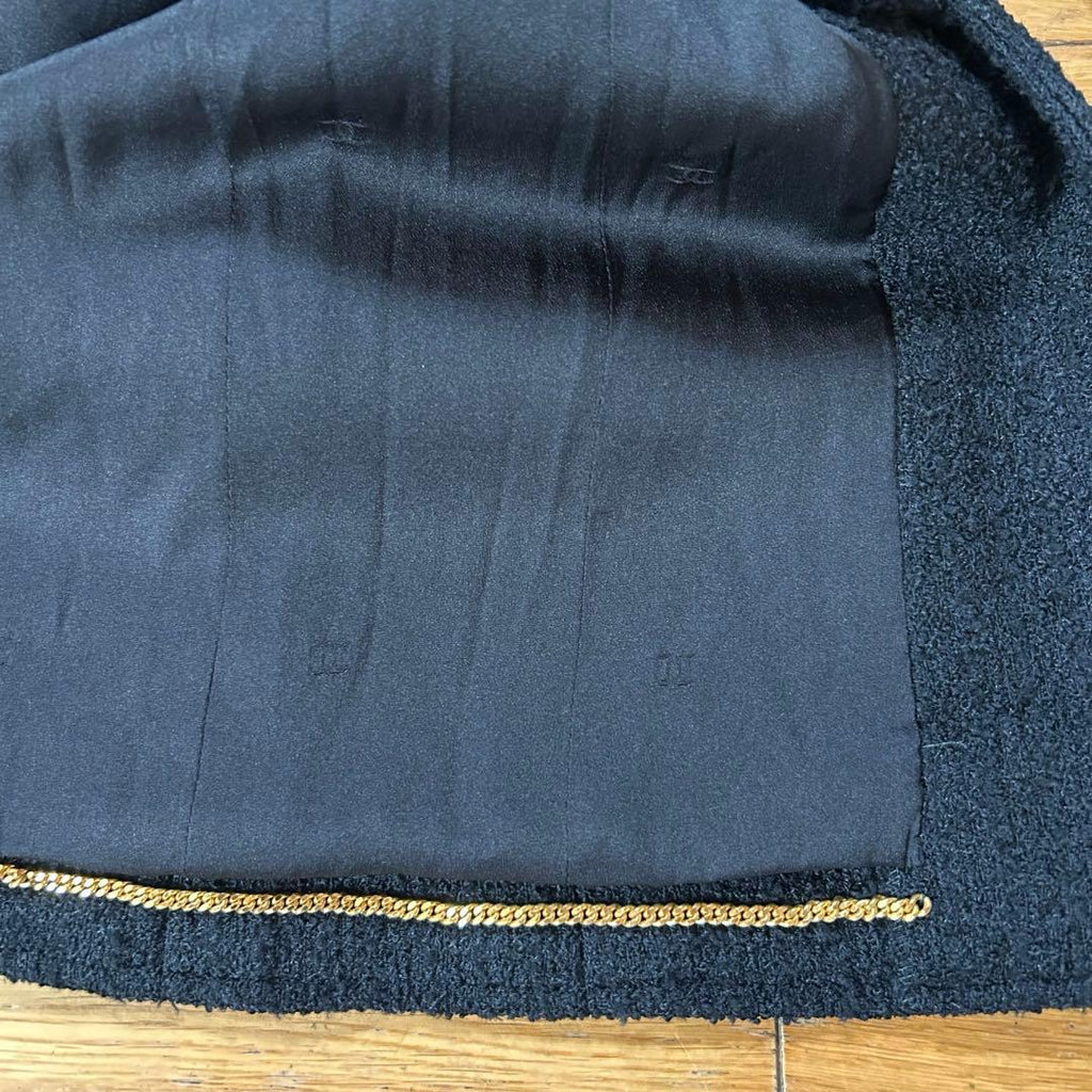 CHANEL Tweed Collarless Jacket Size 40