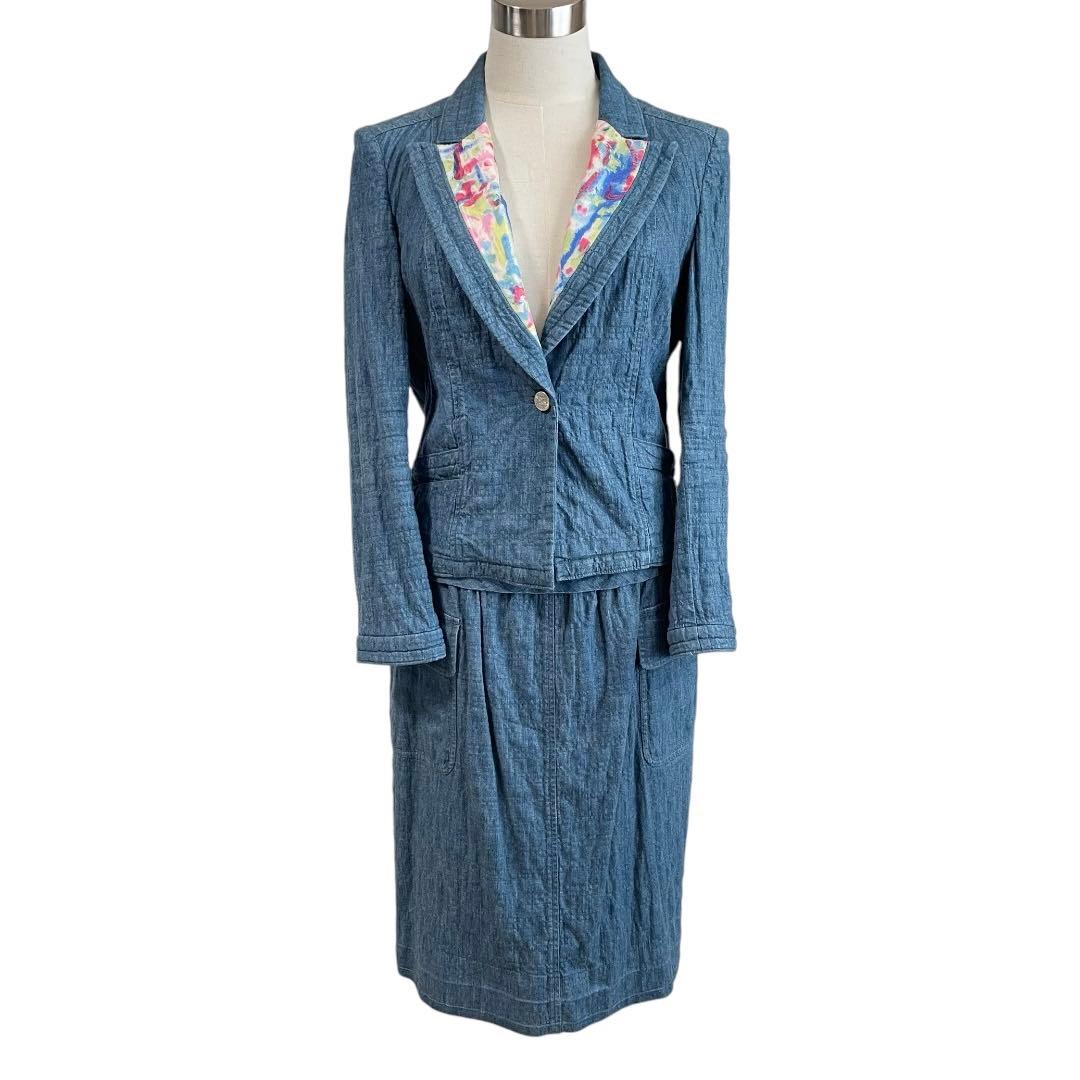 CHANEL Denim Setup Jacket & Skirt Size 38 – 06S