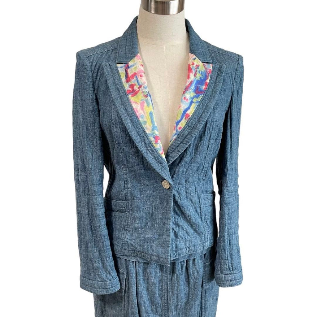 CHANEL Denim Setup Jacket & Skirt Size 38 – 06S