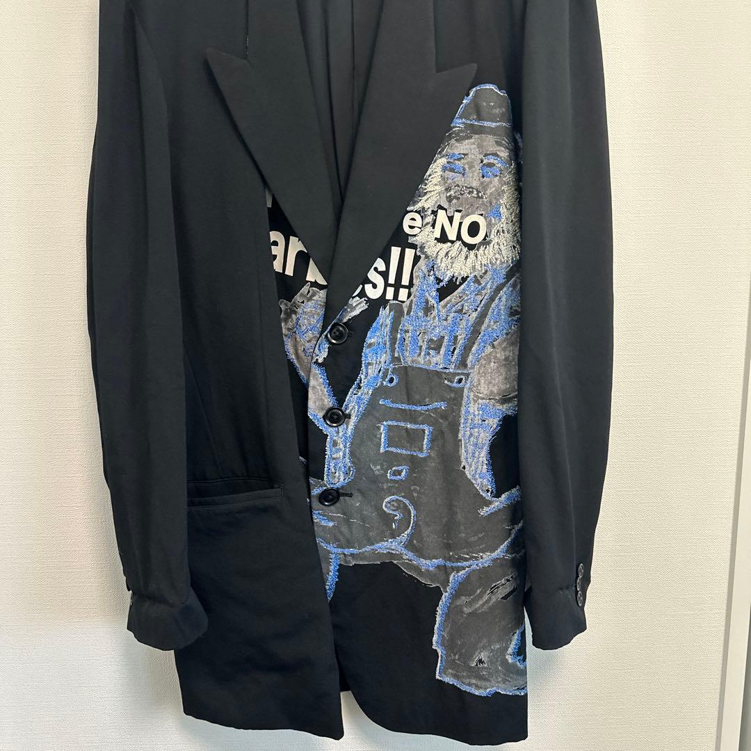 Yohji Yamamoto POUR HOMME 17AW Print Embroidery Jacket Size 3