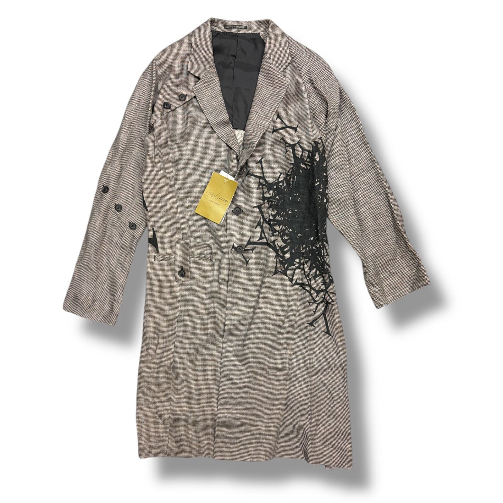 Yohji Yamamoto POUR HOMME 24SS パターン マルチファブリック ボタンジャケット サイズ3 – 未着用