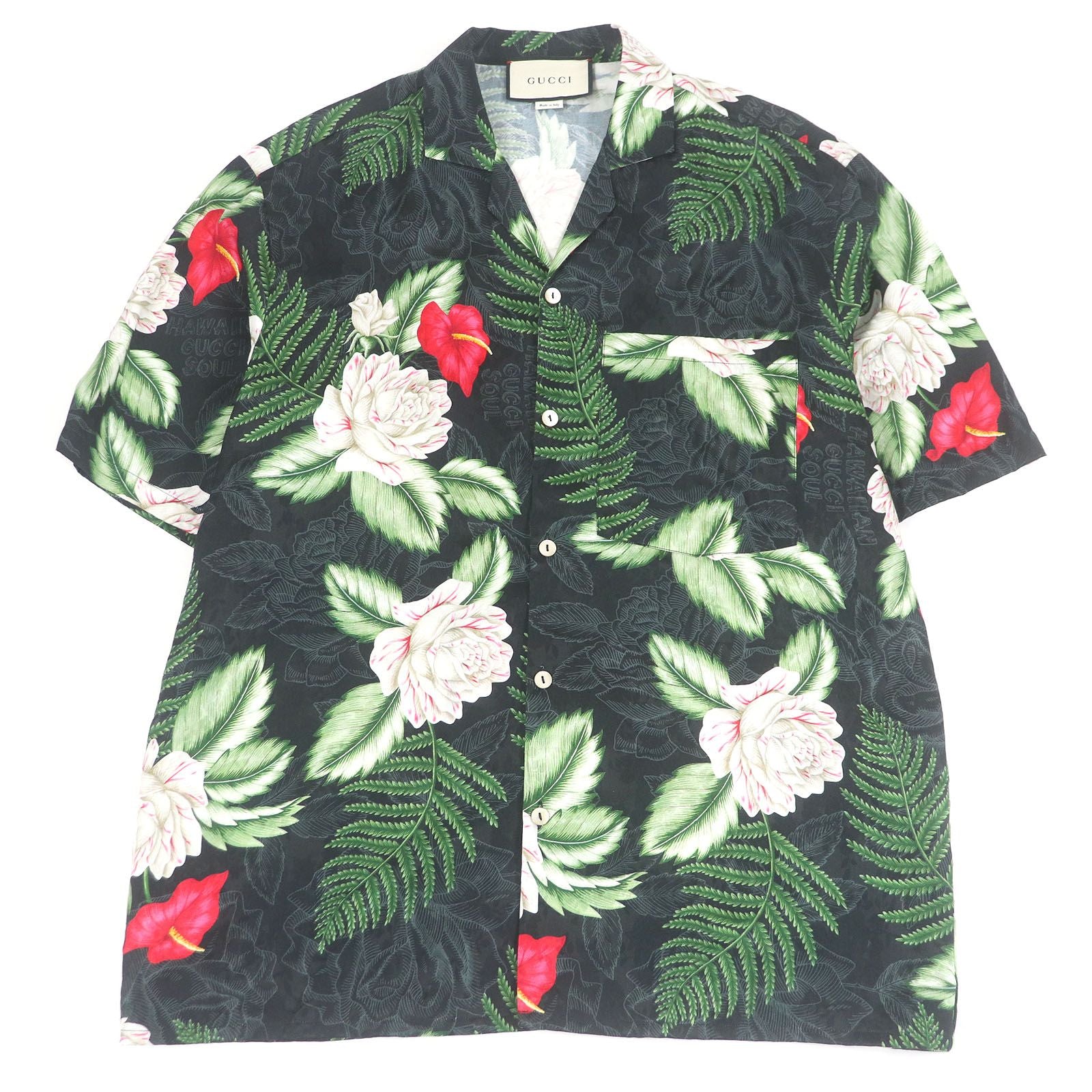GUCCI Silk-Blend Aloha Shirt & Short Pants Setup Size 48/46 – Excellent Condition