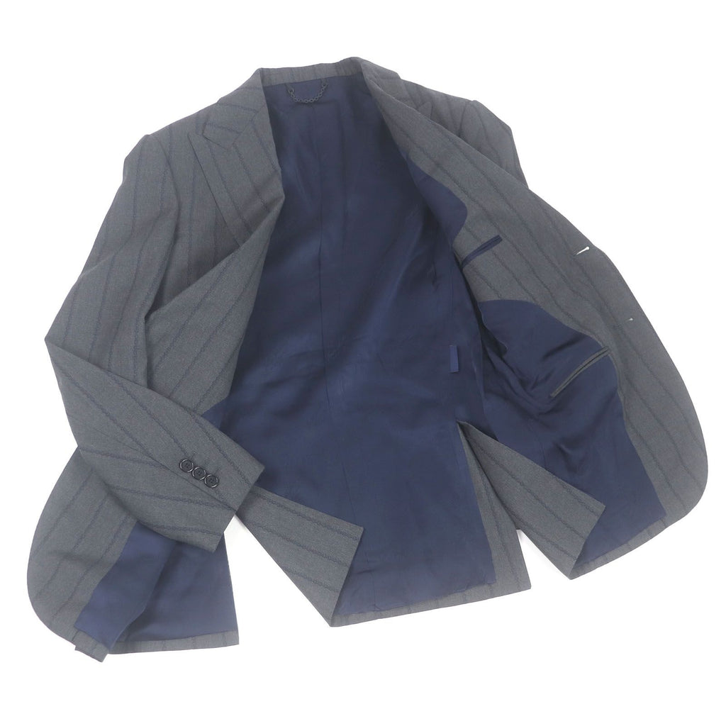 LOUIS VUITTON 25SS Pont Neuf Fit LV Logo Peaked Lapel Single Suit Setup – Grey Size 46
