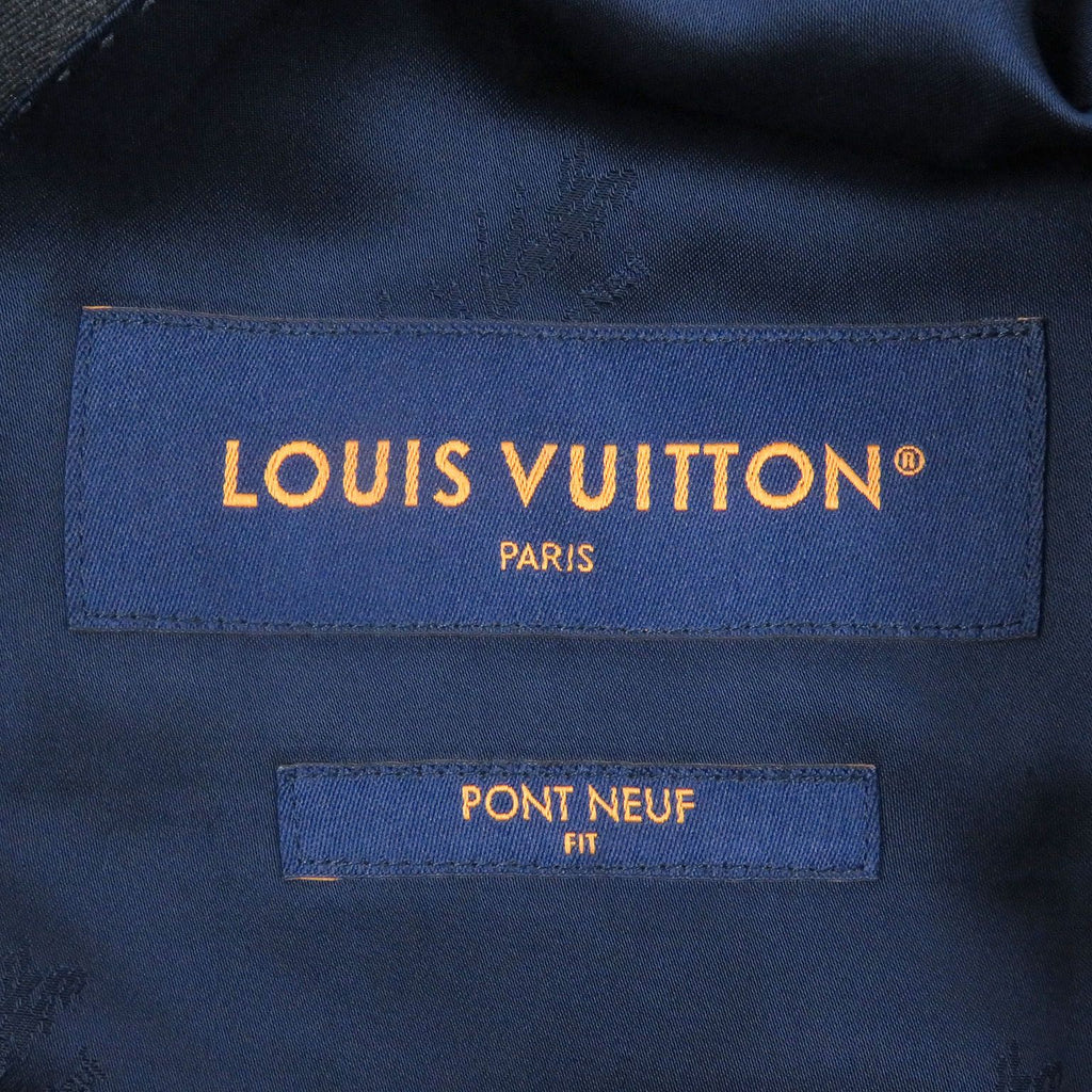 LOUIS VUITTON 25SS Pont Neuf Fit LV Logo Peaked Lapel Single Suit Setup – Grey Size 46