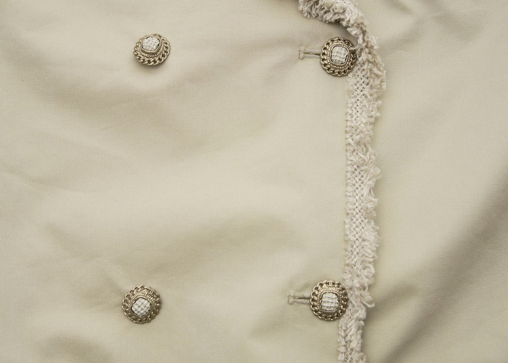 CHANEL Coco Button Long Coat Size 34 – Beige