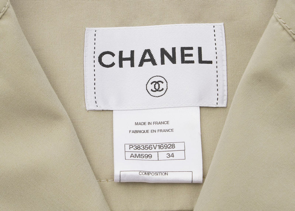 CHANEL Coco Button Long Coat Size 34 – Beige