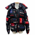MONCLER WILSON Hooded Double Zip-Up Down Jacket Black Multi Men's Size 3