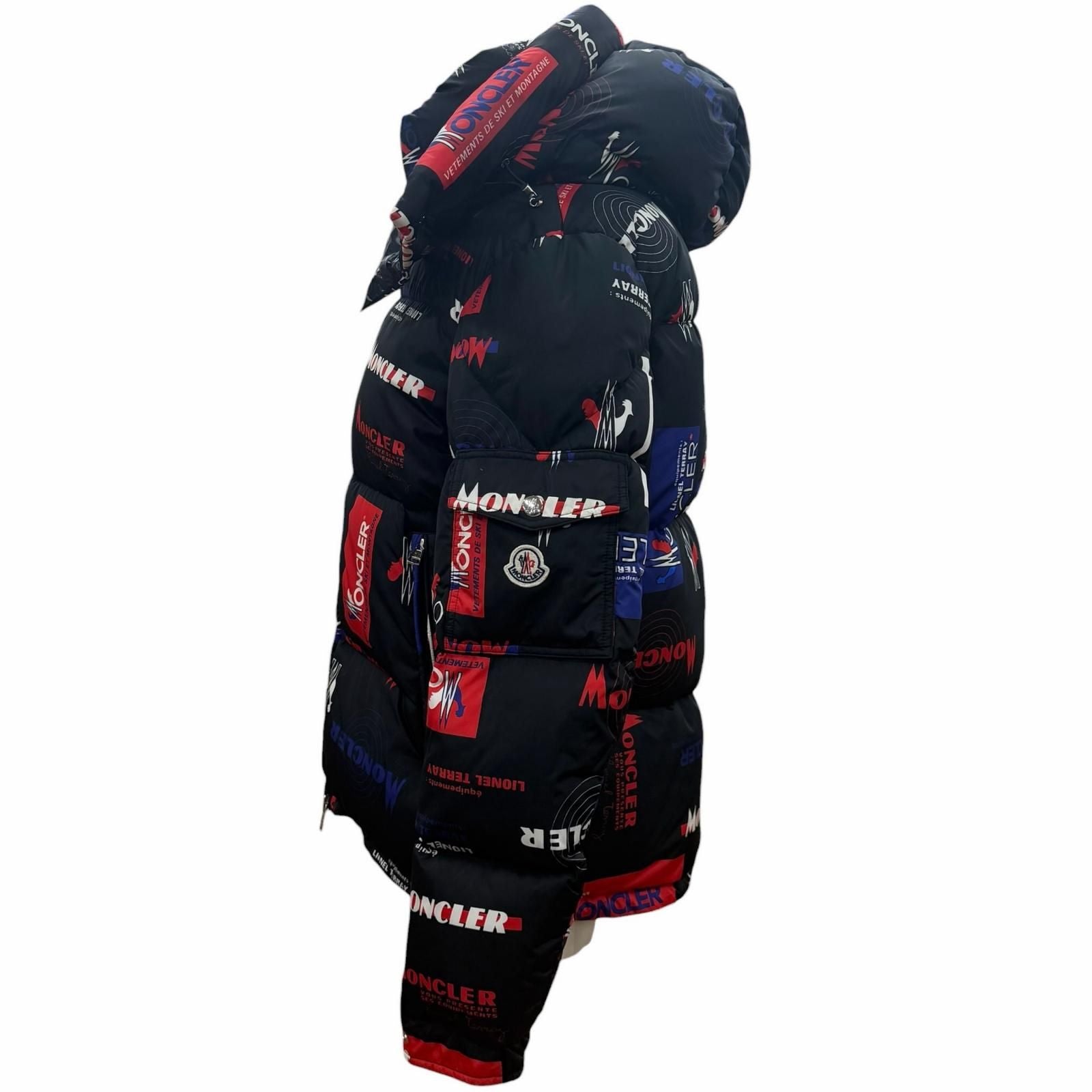 MONCLER WILSON Hooded Double Zip-Up Down Jacket Black Multi Men's Size 3