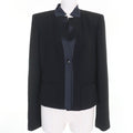 CHANEL 03A Wool & Silk Coco Mark Pyramid Button Jacket – Black Size 40