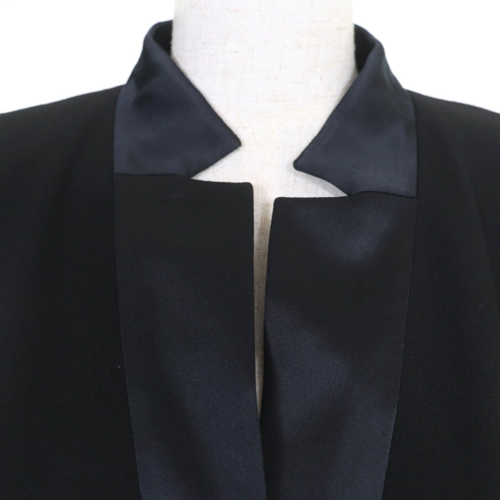 CHANEL 03A Wool & Silk Coco Mark Pyramid Button Jacket – Black Size 40