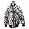 DOLCE & GABBANA Graffiti Zip-Up Padded Bomber Jacket G9YN8T Black Tag White & Black Men's Size S