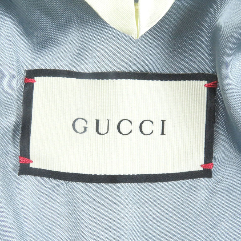 GUCCI GG 標誌絲絨單排扣西裝外套 – 黑色 尺寸 44