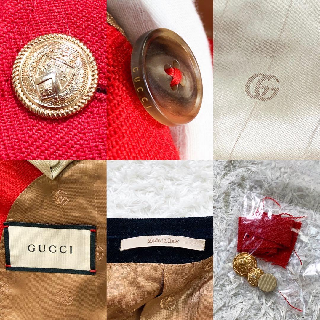 新品未使用 GUCCI ヘリンボーン ダブルブレスト GGボタン テーラードジャケット サイズ50 (2XL)